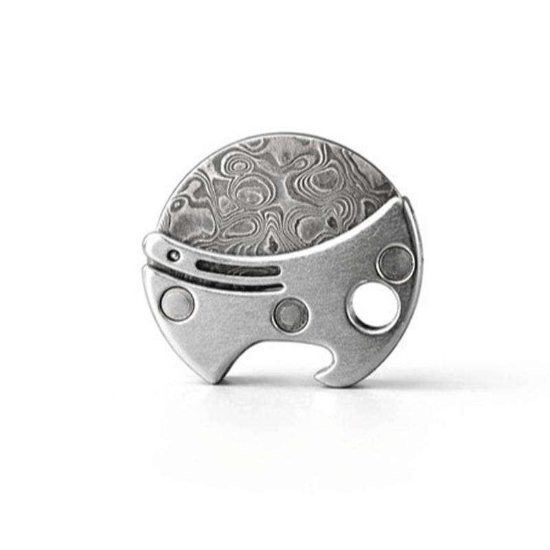 Mini Titanium Bottle Opener Edc Cutter Keychain Multitool, Durable Portable Design for Outdoor & Everyday Carry, Ideal Gift for Campers