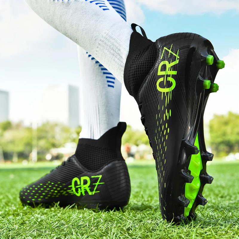 Men's High Top Turf Football Boots, Professional Outdoor Anti-skid Breathable Lace Up TF Soccer Cleats For Summer Rainy Day Training Outdoor Competition soccer shoes soccer boots shoes soccer Men's High Top Turf Football Boots, Professional Outdoor Anti-skid Breathable Lace Up TF Soccer Cleats For Summer Rainy Day Training Outdoor Competition soccer shoes soccer boots shoes soccer