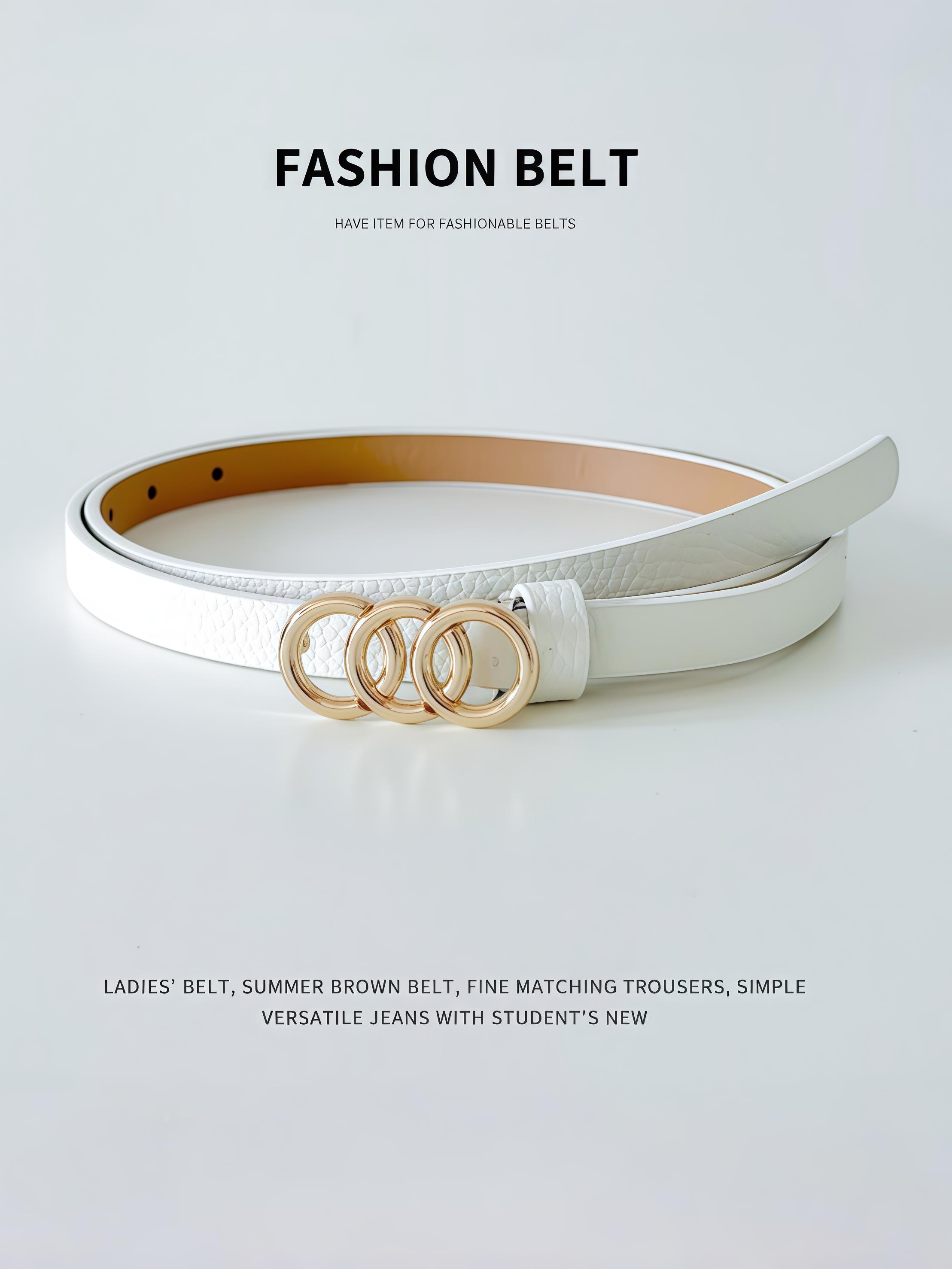 Women's Elegant Belted Waist Fashionable Versatile Dress and Jeans, Perfect for Daily Use and Office Style, Stylish and Comfortable