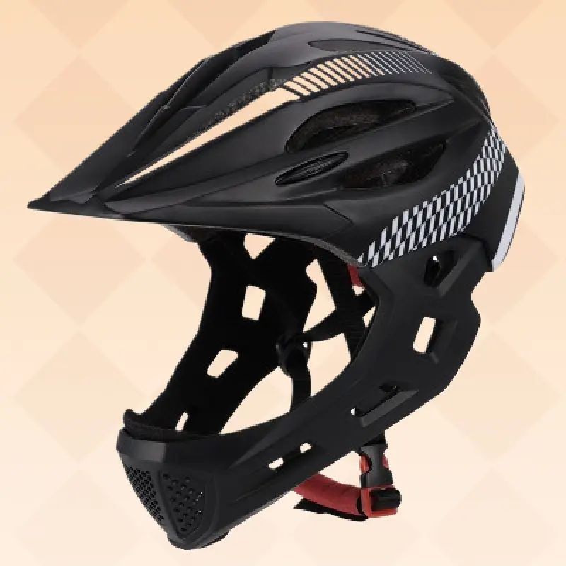 Kids Full Face Helmet Balance Bike Skateboard Light Helmet Bicycle Riding Helmet with Light and Insect Net