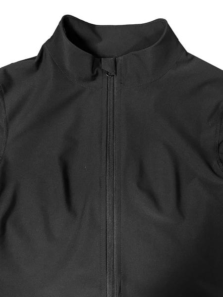 Women's One-Piece Sauna Jumpsuit, Zip-Up Yoga Romper, Tight-Fit Above-Knee Sportswear, Short Sleeve, Summer, Sporty Comfy Jumpsuit