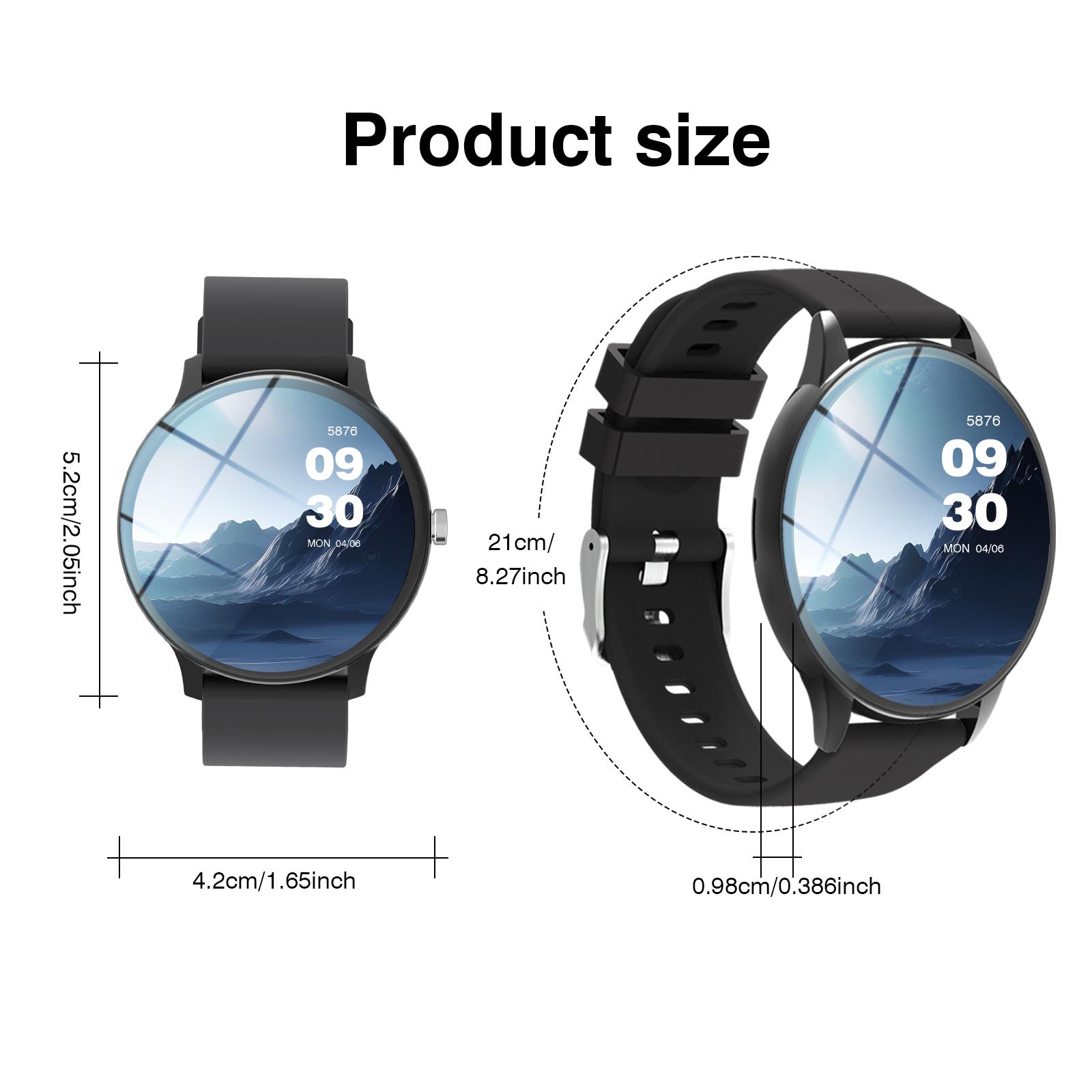 Unisex Multifunctional Smart Watch - 1.65" HD Screen, Wireless Call, Camera Control, Music Adjustment, Sports Functions, Custom Wallpapers | iPhone Android Compatible, Call & SMS Alerts