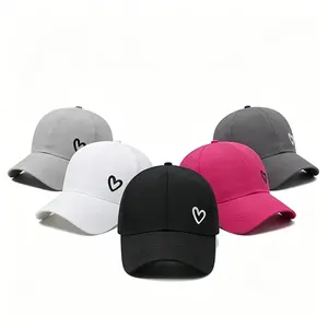 Women’s High Ponytail Baseball Cap, Heart Cutout Snapback Hat with Breathable Mesh, Adjustable Summer Golf Hat for Running, Beach & Outdoor Sports