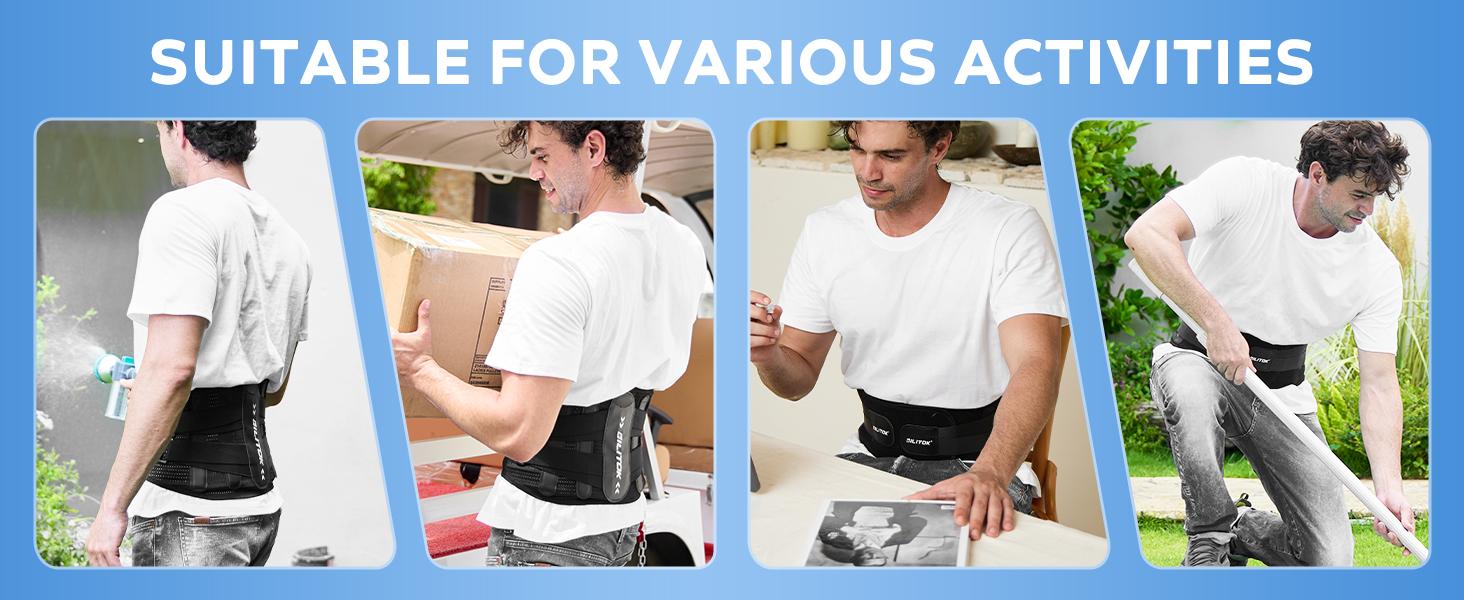 Adjustable Back Support Belt for Men and Women – Breathable Lumbar Brace for Instant Relief from Back Pain, Sciatica, Herniated Discs, and Scoliosis – Ideal for Home, Work, and Lifting Activities