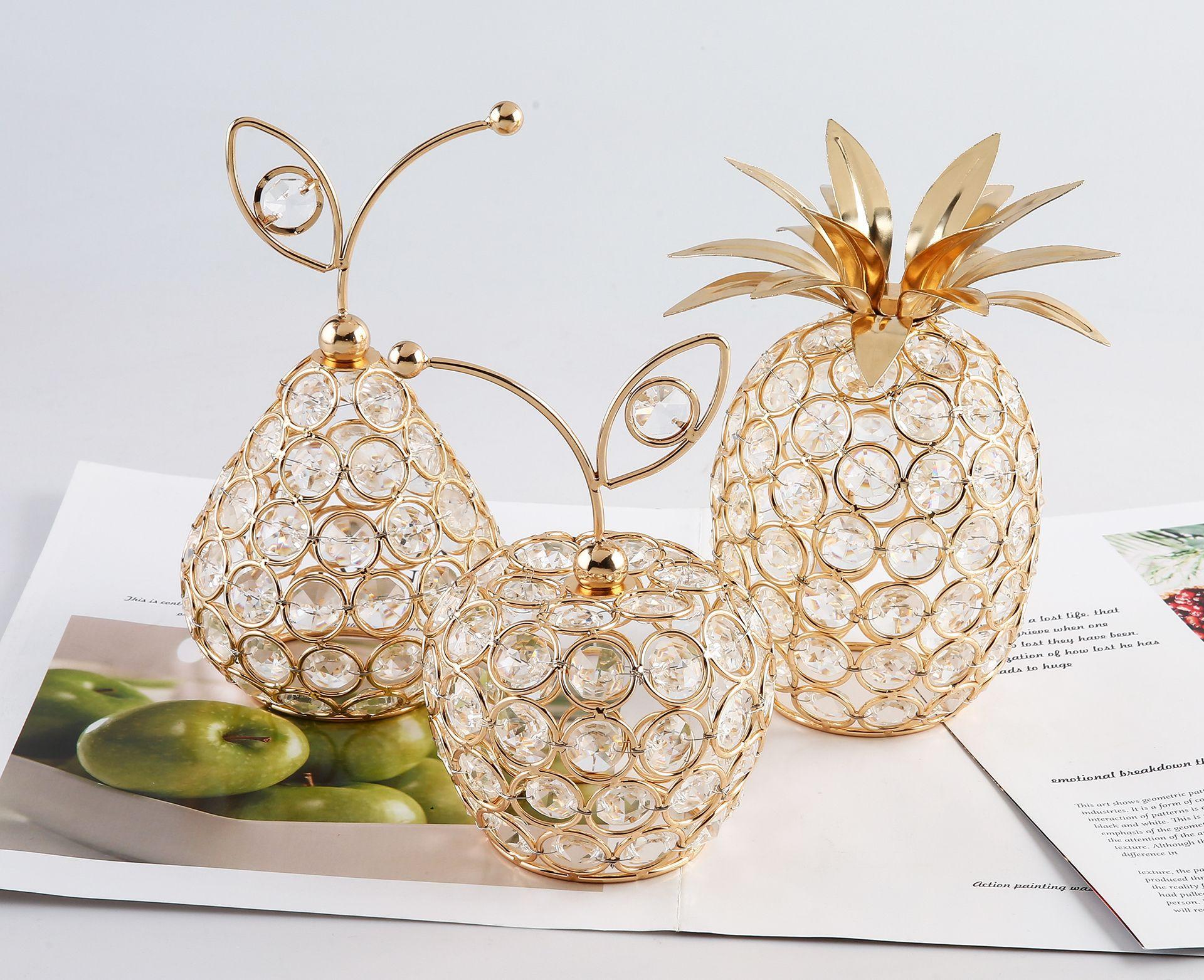 Crystal Pineapple Ornament, Realistic Fruit Design, Glass Fruit Craft, Desktop Decor, Home Decoration, Ramadan Decor, Bathroom Decor, Figurines Decor, Decorative Ornaments