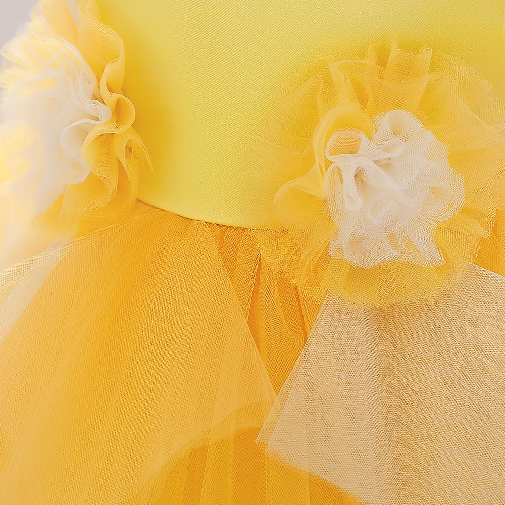 Baby Girl Clothes Infant Christening Cocktail Toddler Baptism Pageant Birthday Party Floral Patchwork Mesh Ball Gown Princess Dress for all Season 12 Months to 3 Years