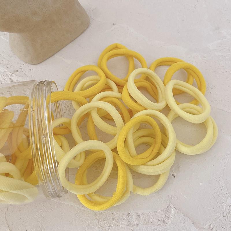 Single random color scrunchie headband cute high stretch durable rubber band tie hair high ponytail non-damage hair traceless hair accessories