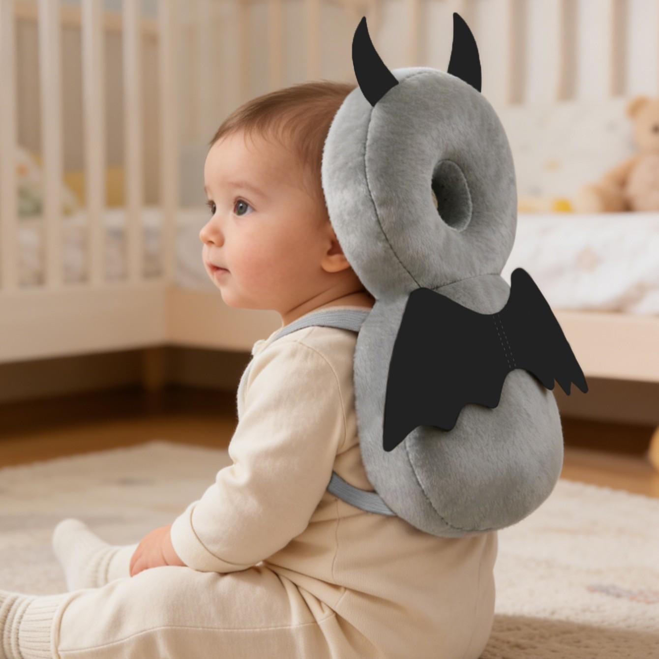 Baby Head Protection Backpack, Adjustable Safety Pillow for Walking and Crawling, Christmas-Themed Walker Protective Pad