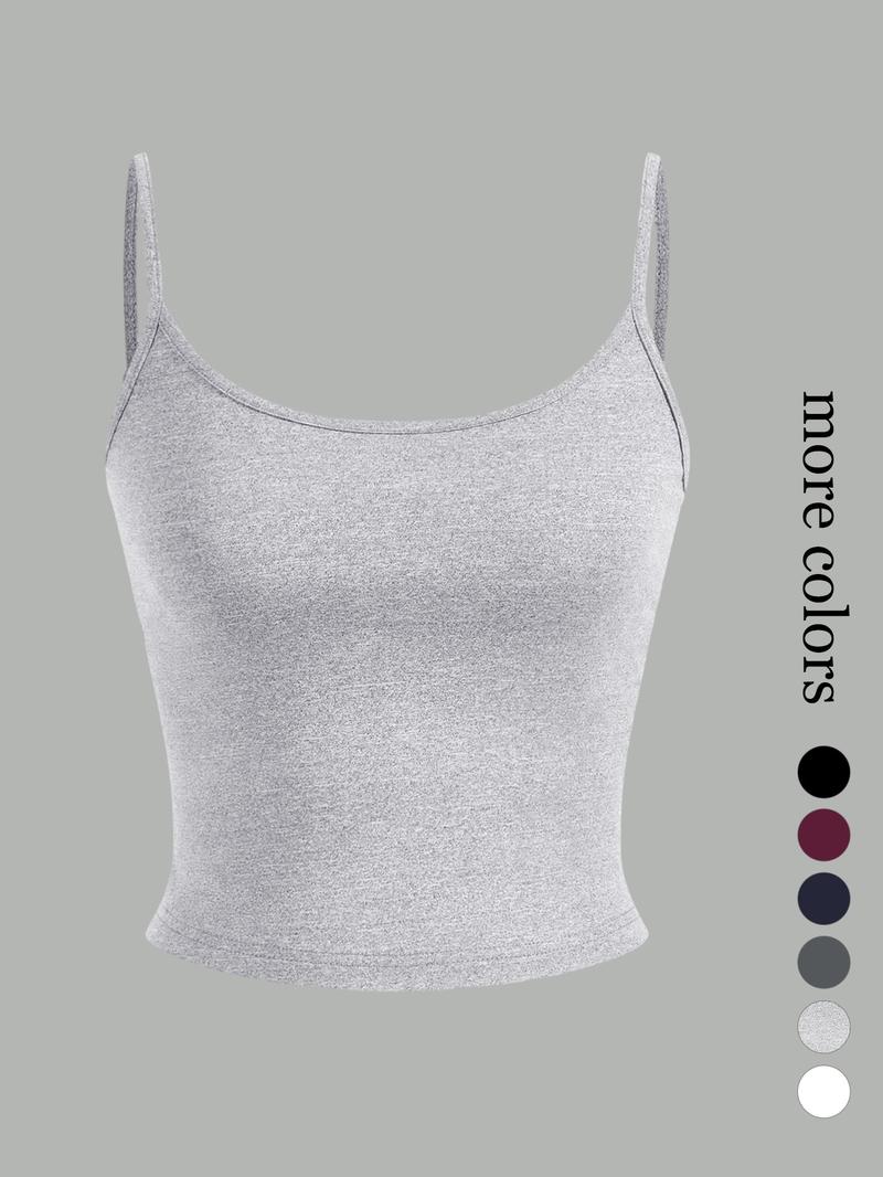 Women's Multi-Color Basic Slim Fit Cami Crop Top, Y2K Style Casual Wear, Perfect for Daily & Stylish Looks