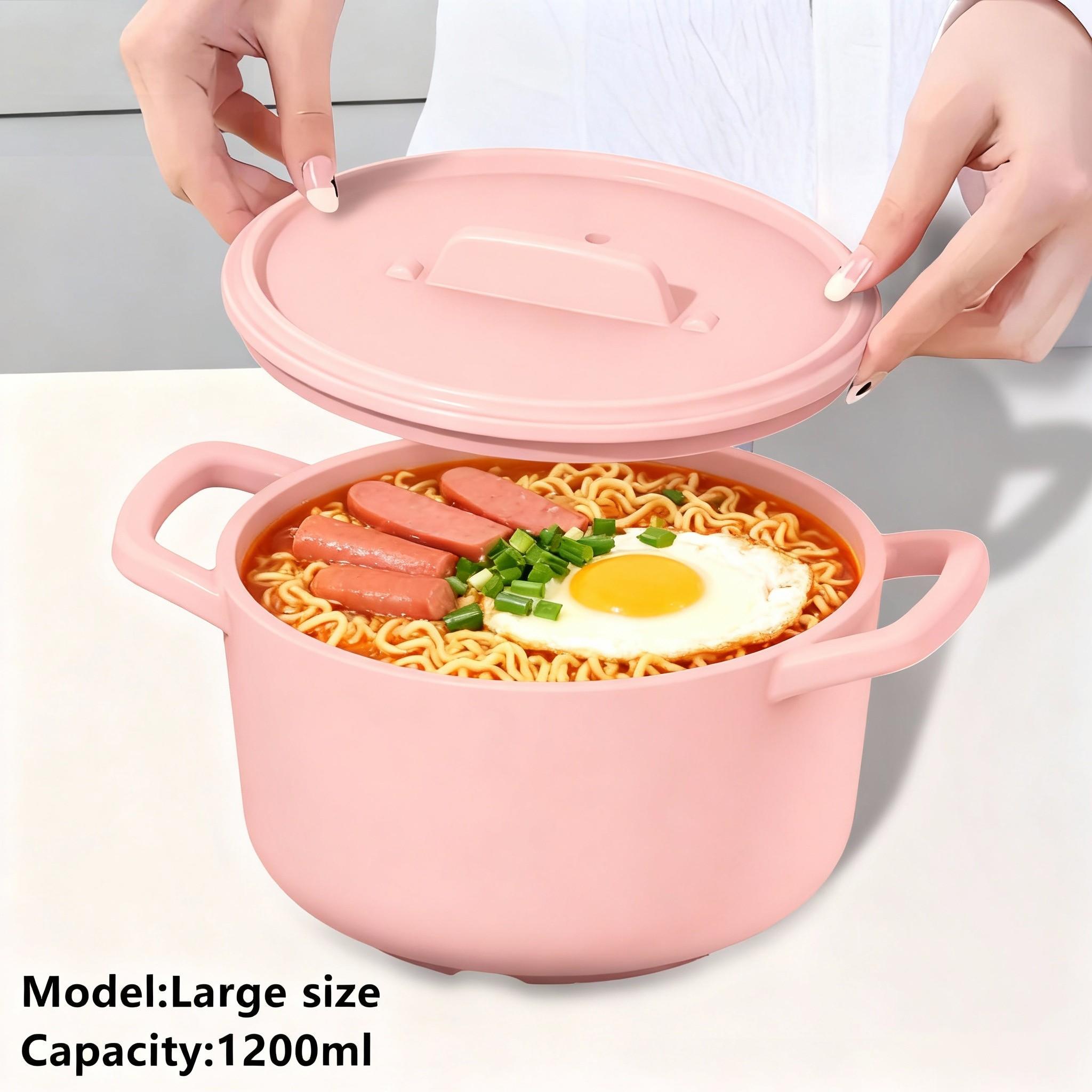 1pc Silicone Steamer Pot with Lid Heat Resistant Up to 230°c Microwave & Oven Safe Ideal for Picnics and Office Use