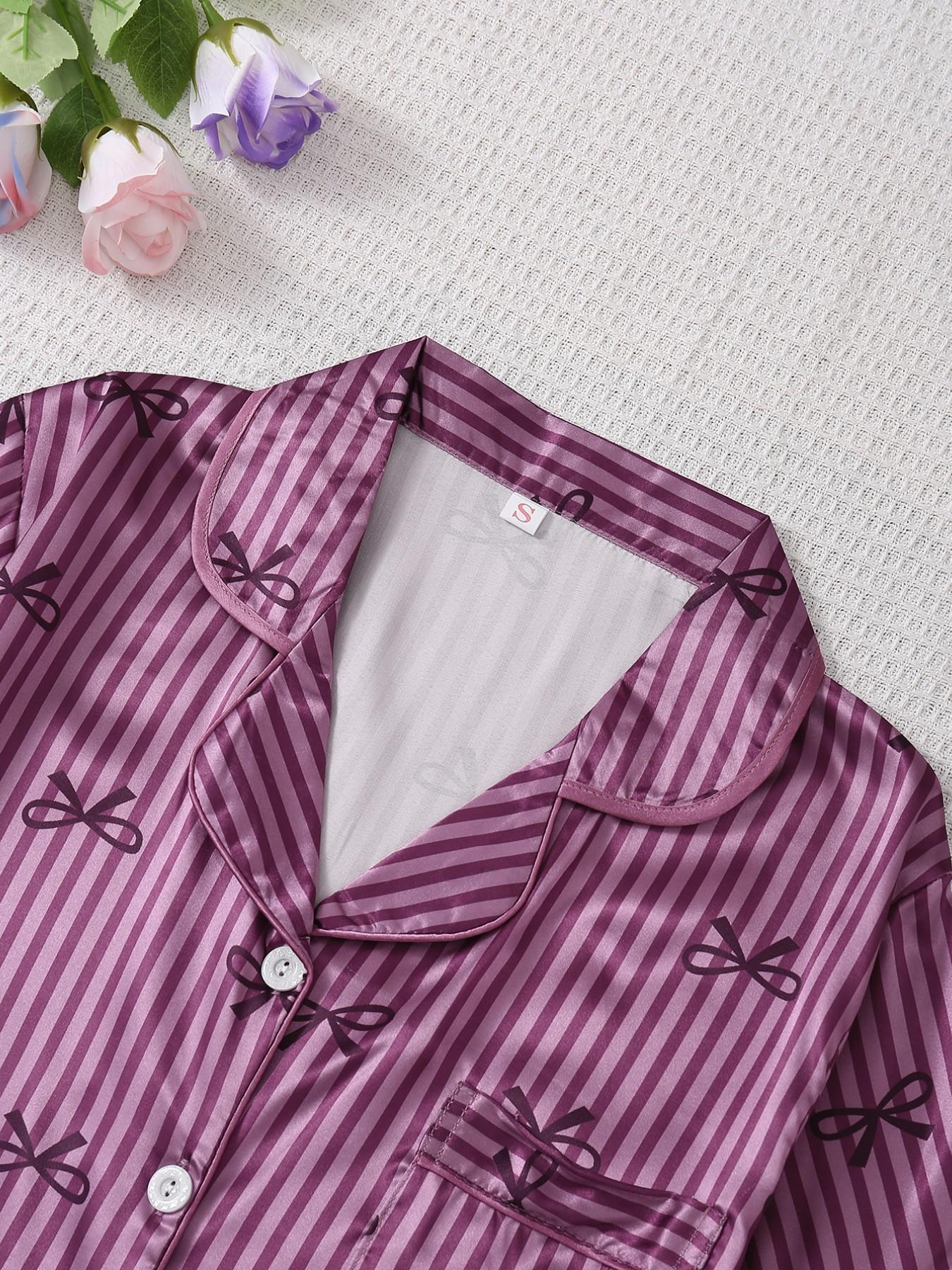 Bow Stripe Shirt Set  YV50185