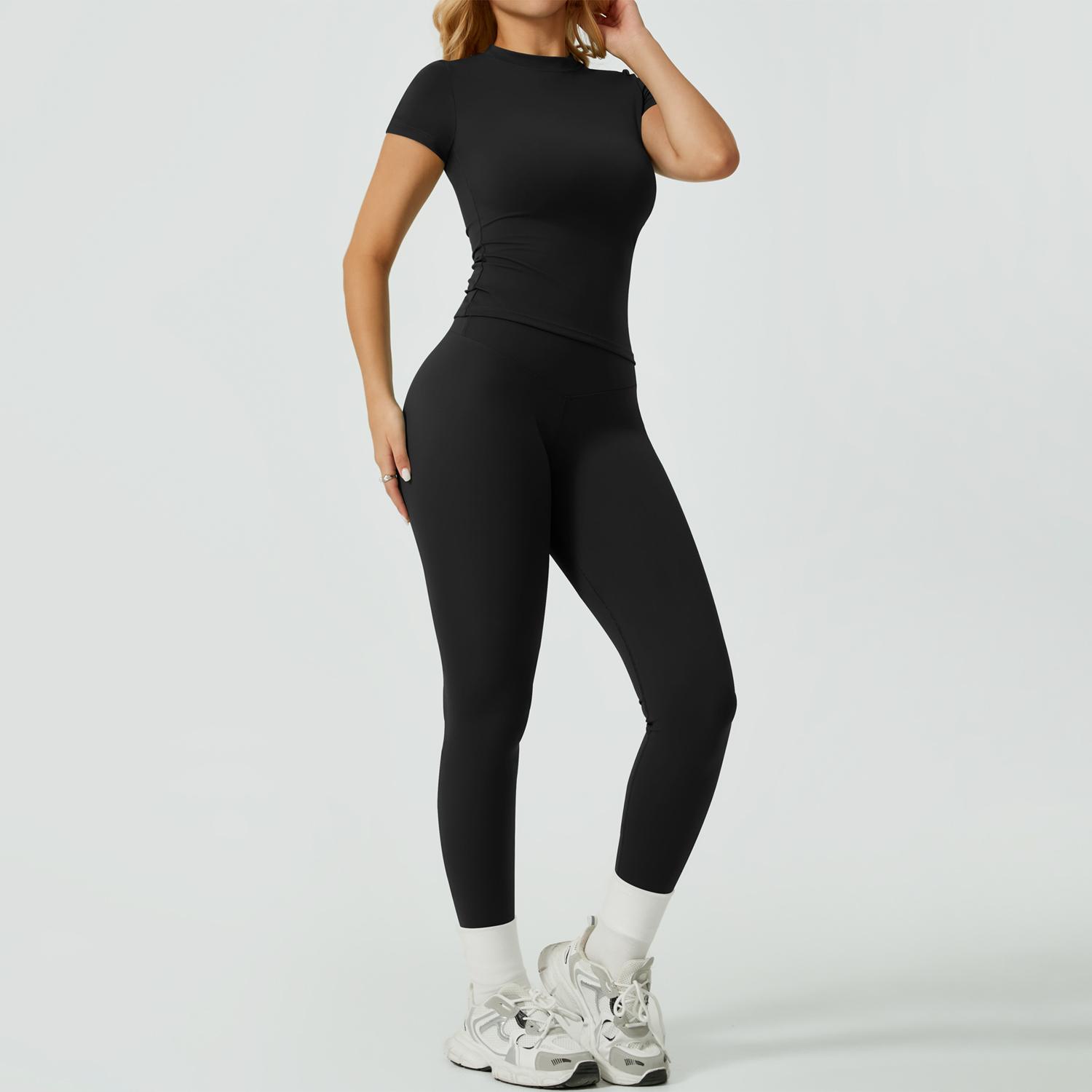 NcmRyu Women's Tummy-Control Bodycon Workout Set - Buttery-Soft Moisture-Wicking Sculpting Yoga Gym Activewear women