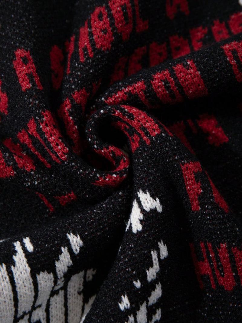 Men's Spring Autumn Winter New Fashion Colorblock Striped Gothic Style Mock Neck Pullover Sweater, Loose Fit Knit Two-Piece Top