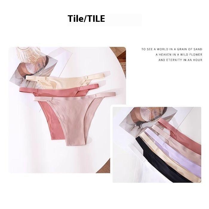 Low -waist Solid Color Women's Underwear Large-Size Thong Pure Design Without Lace, Breathable Love Belt Versatile Multi Packed Outdoorfun Cotton affordable fashion en wear seamless knicker soft minimalist panty