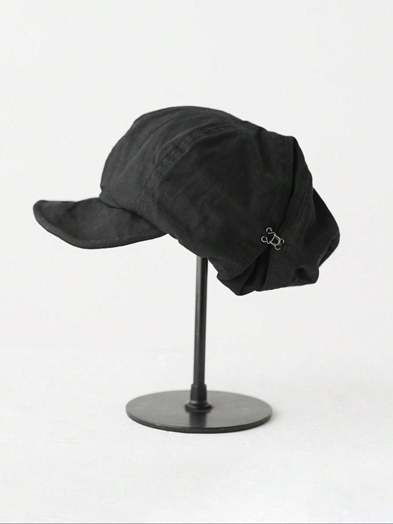 Retro Artistic Style Newsboy Cap, Large Size Slouchy Style Versatile Breathable Hat, Perfect for Spring, Adjustable Stylish Hat