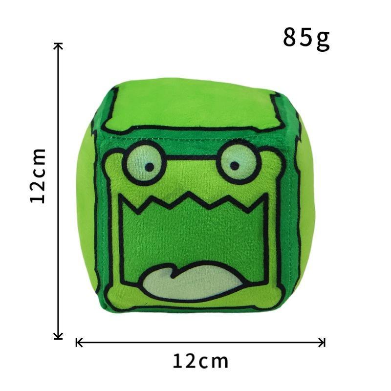Soft Geometry Dash Cube Plush Toy Set, Cute Game Character Stuffed Plushies, Lovely Room Decor, Funny Birthday Holiday Presents for Children & Game Fans