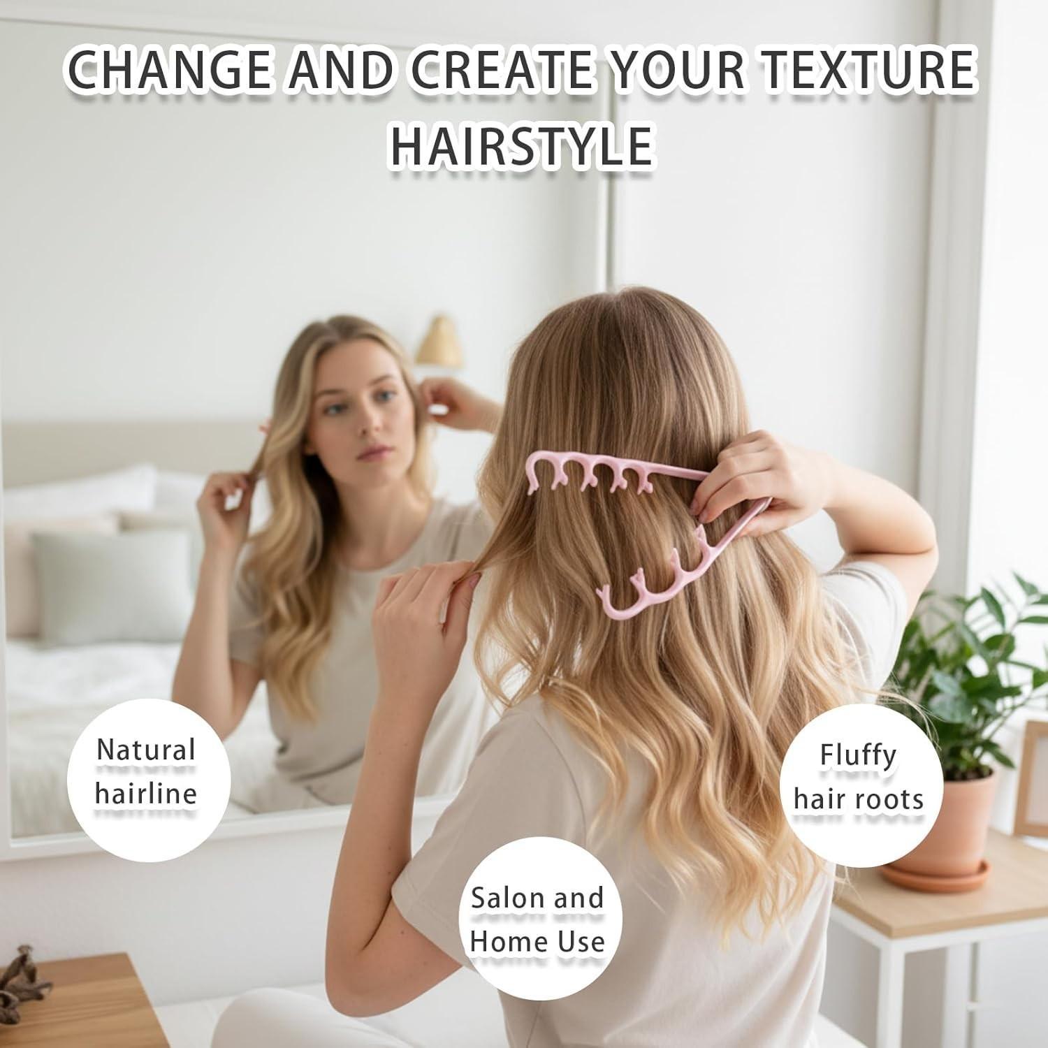 Volumizing Texture Hair Comb, Root Lifting for Men and Women, Covers Hair Parting and Bangs, Styling Brush for Thickening Hair