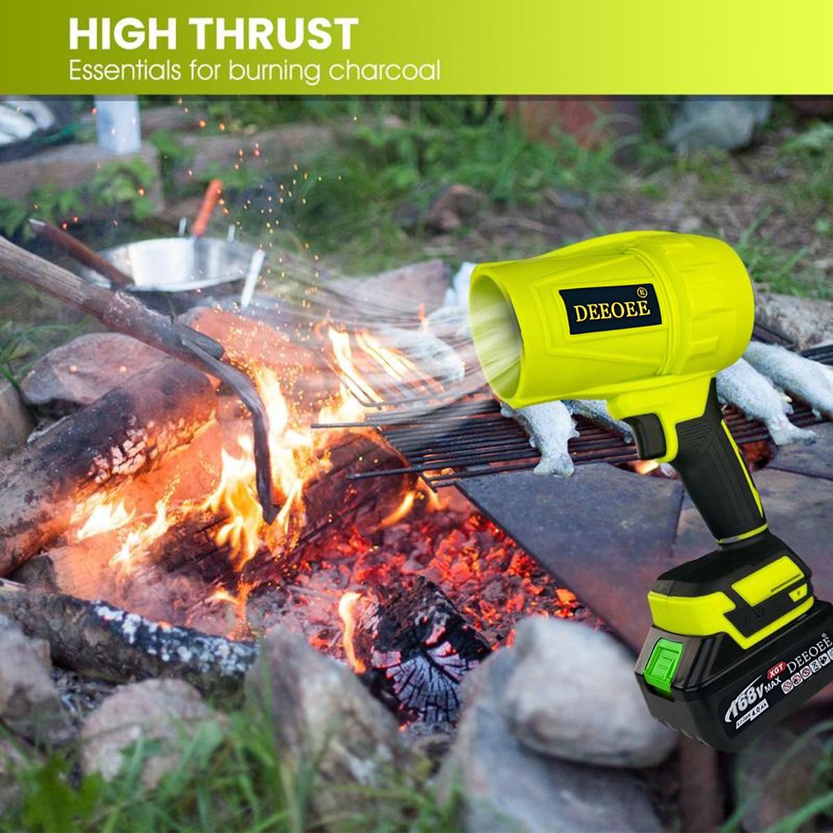 DEEOEE Cordless Leaf Blower Portable Dust Cleaner Handheld Blowers 2 Batteries Air Duster with Adjustable Speed for Drying Patio Cleaning Green DEEOEE Cordless Leaf Blower Portable Dust Cleaner Handheld Blowers 2 Batteries Air Duster with Adjustable Speed for Drying Patio Cleaning Green