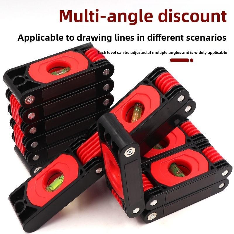 Foldable Magnetic Leveling Tool, High Precision Home Use, Anti-Fall Adjustable Plumb Bob, Ideal for Various Construction Measurement Challenges