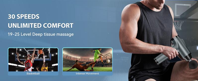 30 Speed Deep Tissue Massage Gun (M68-7) - 9 Heads for Knee Foot Neck Back, Massage Device for Pain Relief & Recovery, Perfect Gift 30 Speed Deep Tissue Massage Gun (M68-7) - 9 Heads for Knee Foot Neck Back, Massage Device for Pain Relief & Recovery, Perfect Gift