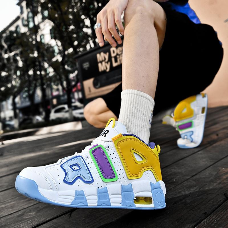 Unisex Fashion Casual Sports Shoes, Stylish Basketball Shoes, Shock Absorption Comfortable Shoes, Sizes 36-47, Men and Women