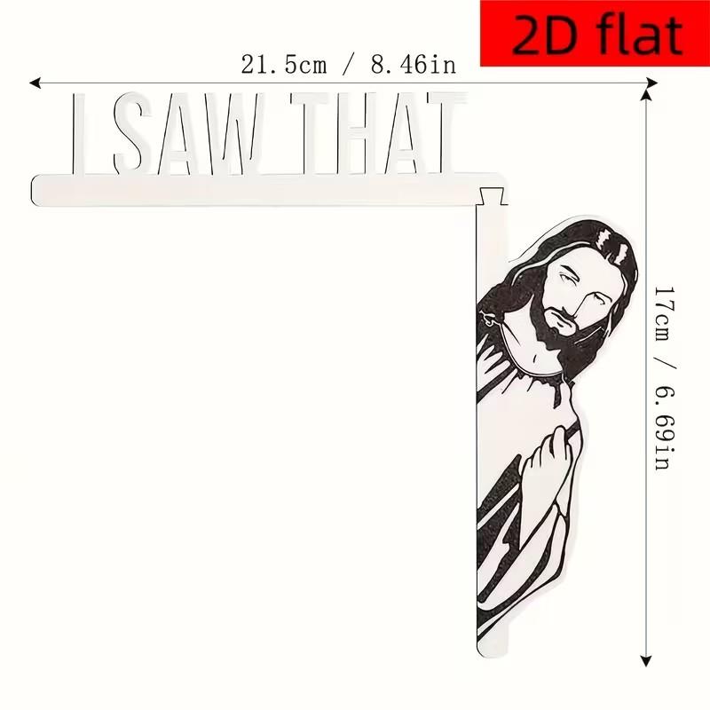 Decoration for Door Frames Featuring a Sign That Says, "I SAW THAT" Along with a Theme. This Corner Sign Can Be Used in Various Places Such As Door Frames, Window Frames, Photo Frames, Bookshelves, And More