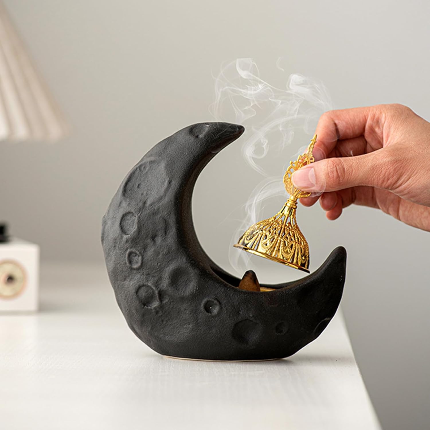 Middle Eastern Ceramic Incense Burner, Mosque Dome Shape Candle Holder, Ramadan Kareem Decor, Room Decoration, Bedroom Ornament