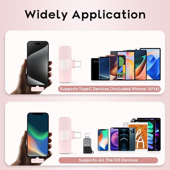 Pink Wireless Lav Microphone for iPhone & Android - Mini Clip-On Mic with Noise Cancellation, 65ft Range, 8H Battery, USB-C/Lightning - for TikTok, YouTube, Podcast, Live Streaming Pink Wireless Lav Microphone for iPhone & Android - Mini Clip-On Mic with Noise Cancellation, 65ft Range, 8H Battery, USB-C/Lightning - for TikTok, YouTube, Podcast, Live Streaming