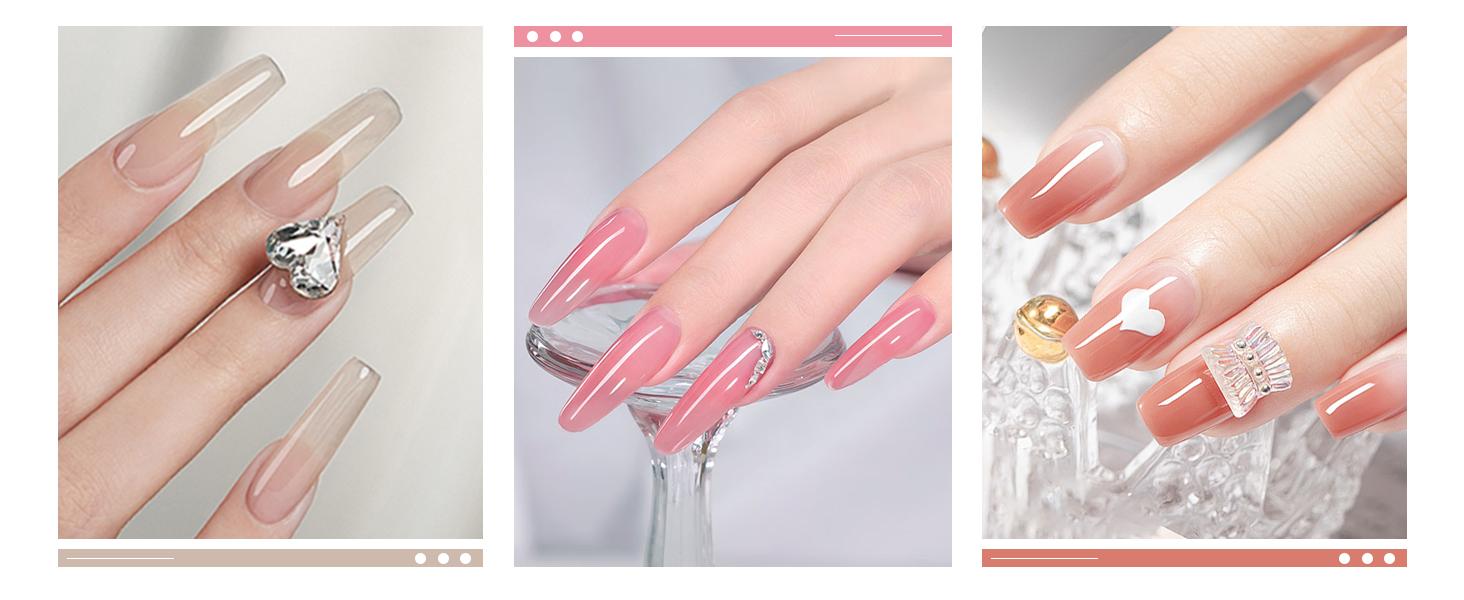 JODSONE 23PCS Gel Nail Polish Set Jelly Color Natural and Elegant Long Lasting Suitable for Home and Salon Salon JODSONE 23PCS Gel Nail Polish Set Jelly Color Natural and Elegant Long Lasting Suitable for Home and Salon Salon