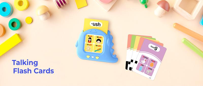 Bilingual English Spanish Flashcards Learning Device for Toddlers Talking Flash Cards Montessori Language Learning 224 Words Speech Therapy Autism Educational Gift for Halloween Christmas New Year 2026