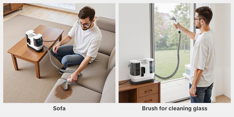 Carpet & Upholstery Spot Cleaner with Hot Water, 15kPa Strong Suction, Deep Cleaner for Sofas, Rugs, Car Seats & Pet Stains  Home Cleaning Tool