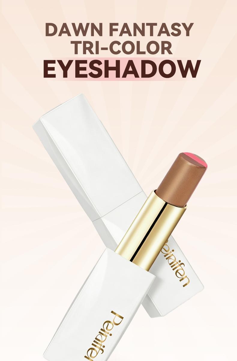 3-Color Shimmer Eyeshadow Stick - Easy Apply, Long Lasting for Natural Eye Looks