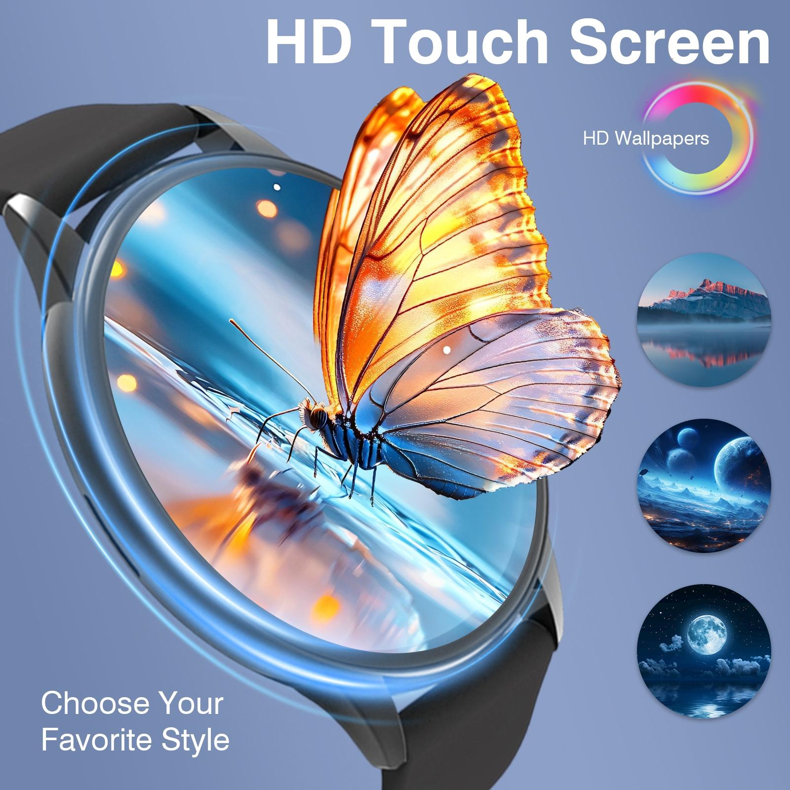 Unisex Multifunctional Smart Watch - 1.65" HD Screen, Wireless Call, Camera Control, Music Adjustment, Sports Functions, Custom Wallpapers | iPhone Android Compatible, Call & SMS Alerts