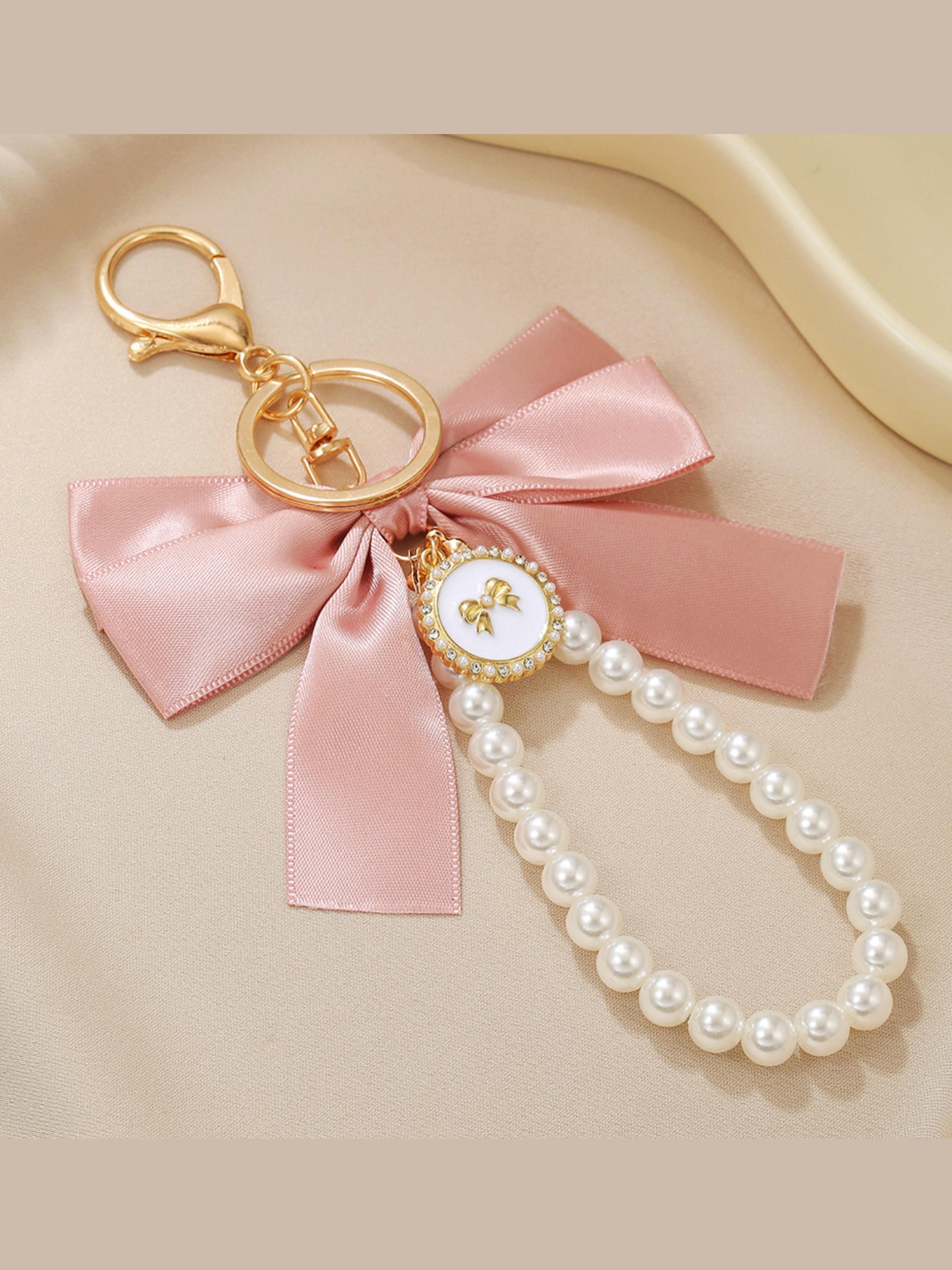 Women's Elegant Bowknot Design Bag Charm, Cute Trendy Bag Keychain, Fashionable Bag Decoration, Daily & Car Key Decor for Women