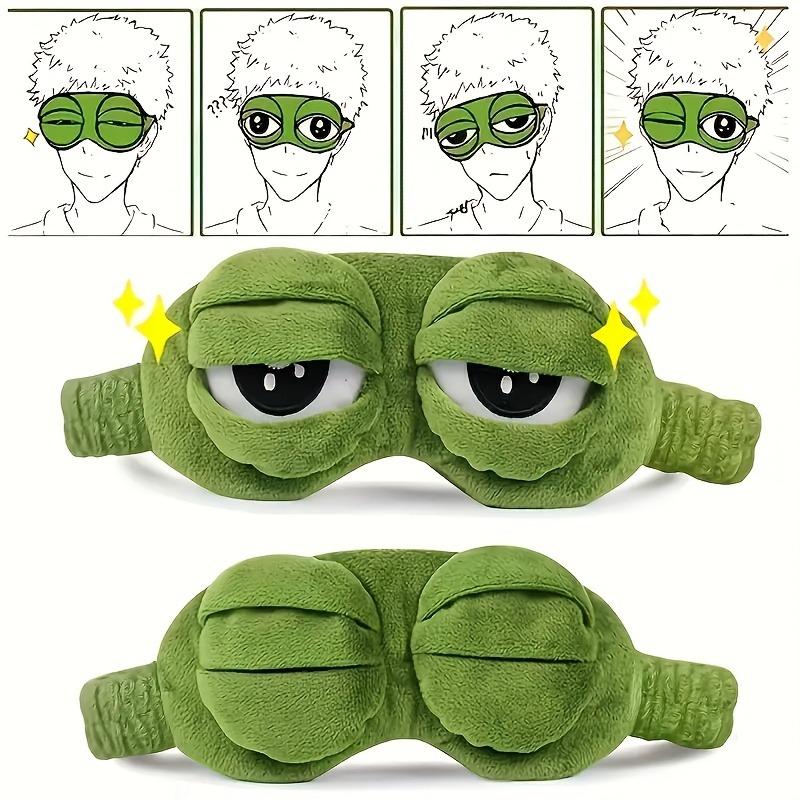 Cute Frog Sleeping Eye Mask for Comfort and Relaxation, Soft Travel Essential for Power Naps and Rest, Perfect for Eye Care