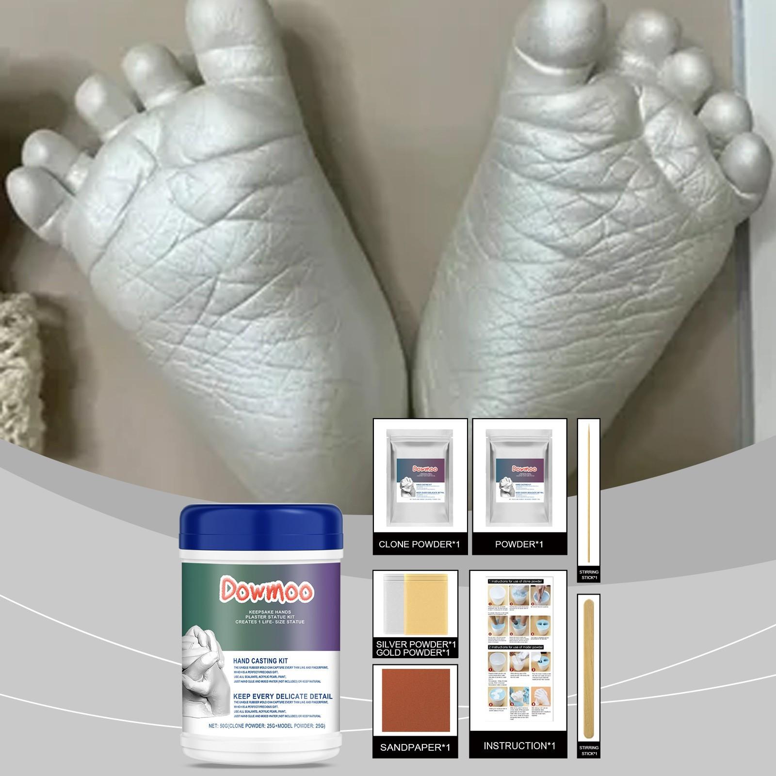 Creative 3D Handprint Cloning Powder – Valentine's Day Handprint and Footprint Souvenirs. Original Casting Set – The Perfect Gift and Event Choice for Couples, Family, and Friends.