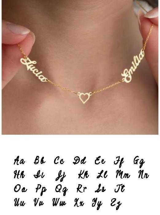 AS030 Personalized Custom Multiple Name Necklaces Stainless Steel Couple Name Necklaces Family Gifts For Mother's Day