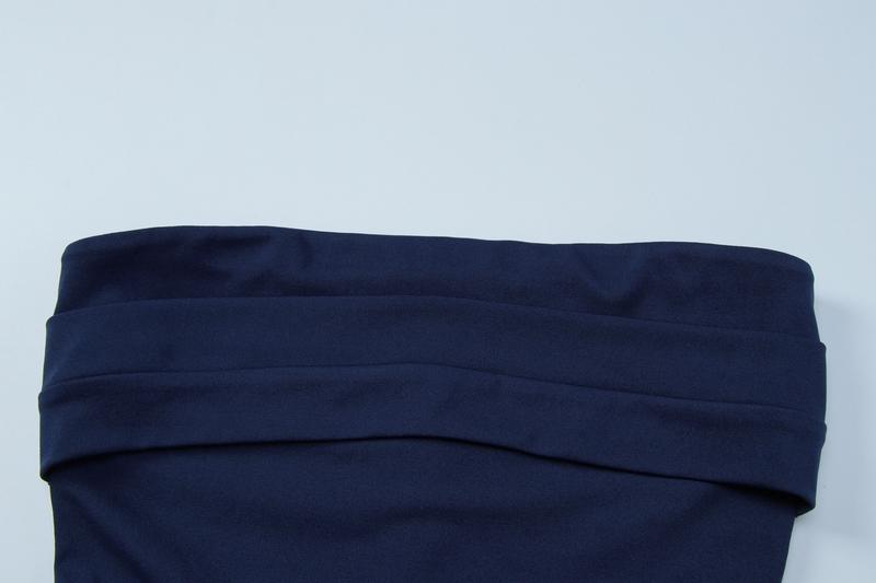 Women‘s Black Tie-neck Dress, Solid Ruched Sleeveless Strapless Backless Tube Dress & Halter Neck Scarf Ribbon Two-piece Set, Plain Back Zipper Maxi Long Dresses, Sexy Cocktail Party Club Date Evening Gown Wedding Guest Mermaid Dress Outfit For Ladies