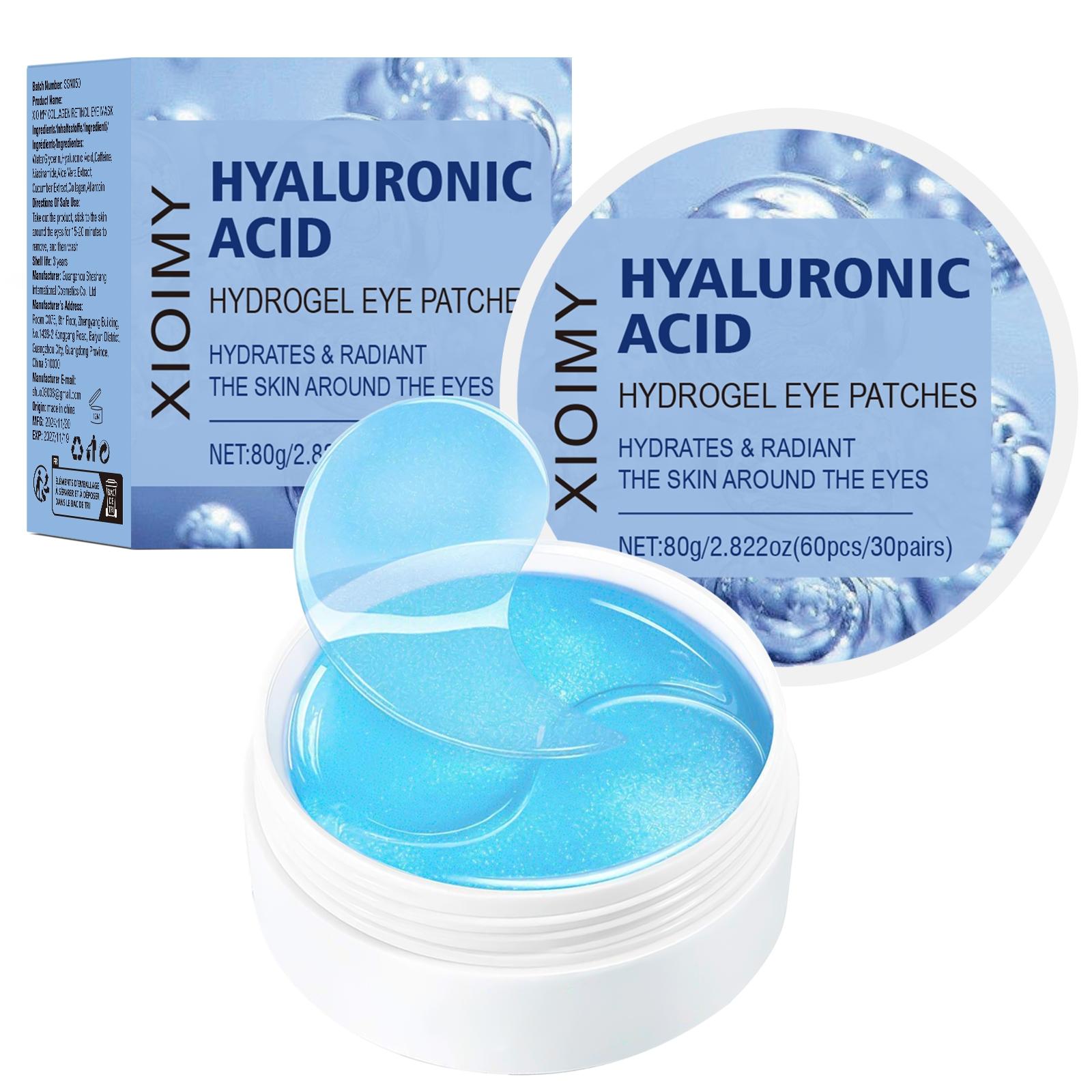 60pcs Eye Mask Set, Strong Moisture Boosting & Firming, with Retinol & Hyaluronic Acid, for Brightening & Elasticity Enhancement
