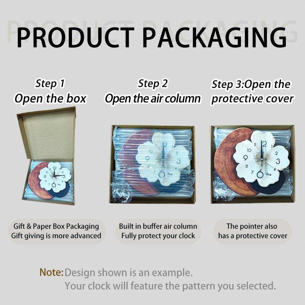 Creative Irregular Cut Clock, Silent Wall Clock, Softwood Surface Moon Phase Design, Battery Operated, Home Decor Gift Choice