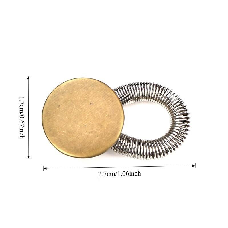 Spring Waist Extender Metal Buckle, Invisible Pants Waist Adjuster, No Sewing, Detachable, Adjustable Extension Clip, Easy to Use