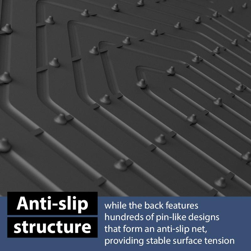 CROSSDESIGN Weather beater TPE Floor Mats Waterpoof Front & 2nd Seat TPE Fit For 2017-2024 Mazda CX5