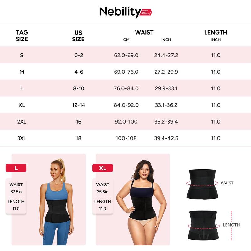 Nebility Women's 3 Belts Sports Belt Shapewear for Daily Gym Basic Minimalist Faja Comfort Womenswear Body Sculpting Compression Workout Waistband Exercise Waistband Corset Waist Shaping Elastic Sport Band Lady