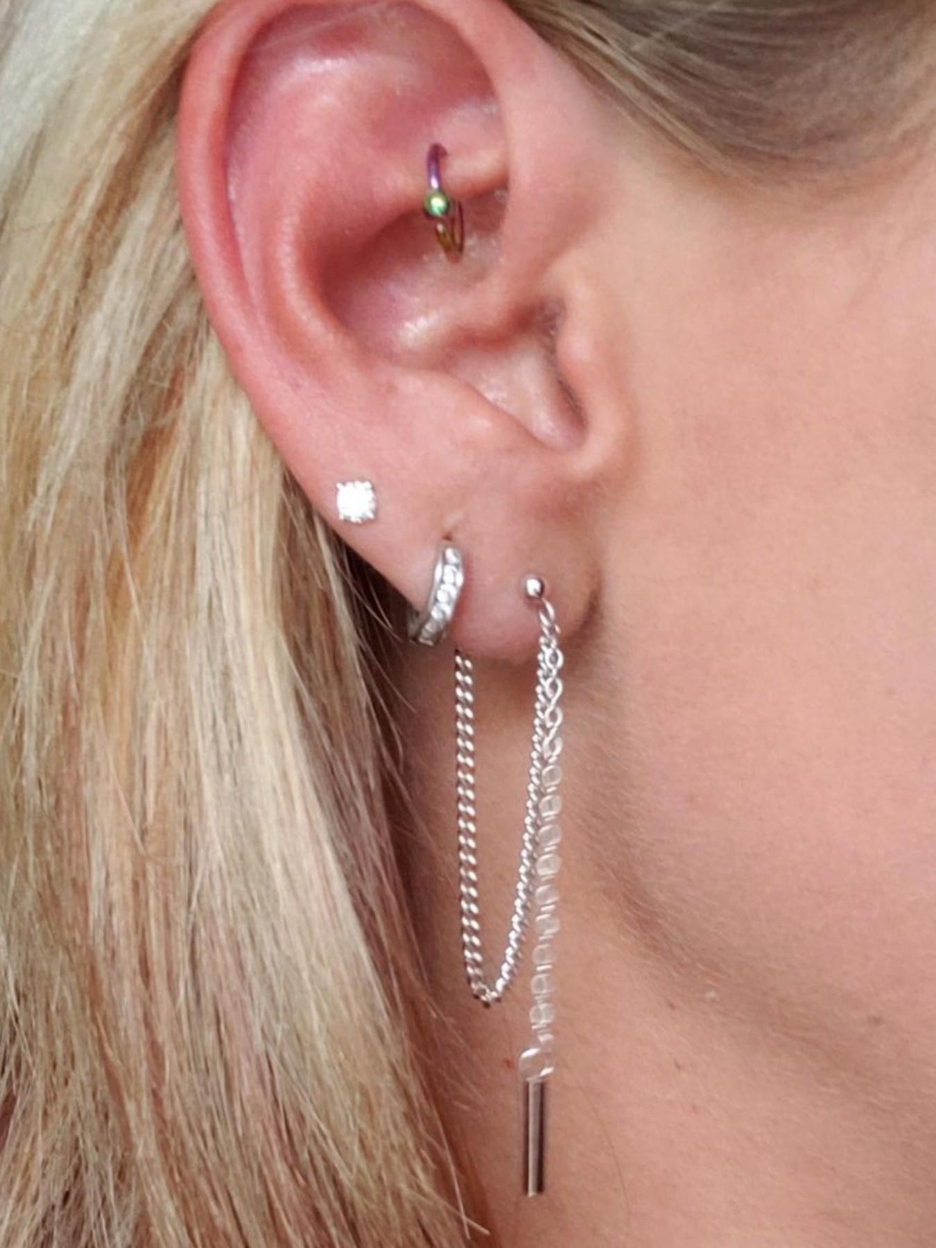 Long Tassel Earrings Stainless Steel Fashion Jewelry for Women Titanium Steel Long Bead Tassel Earrings, Stylish Accessory