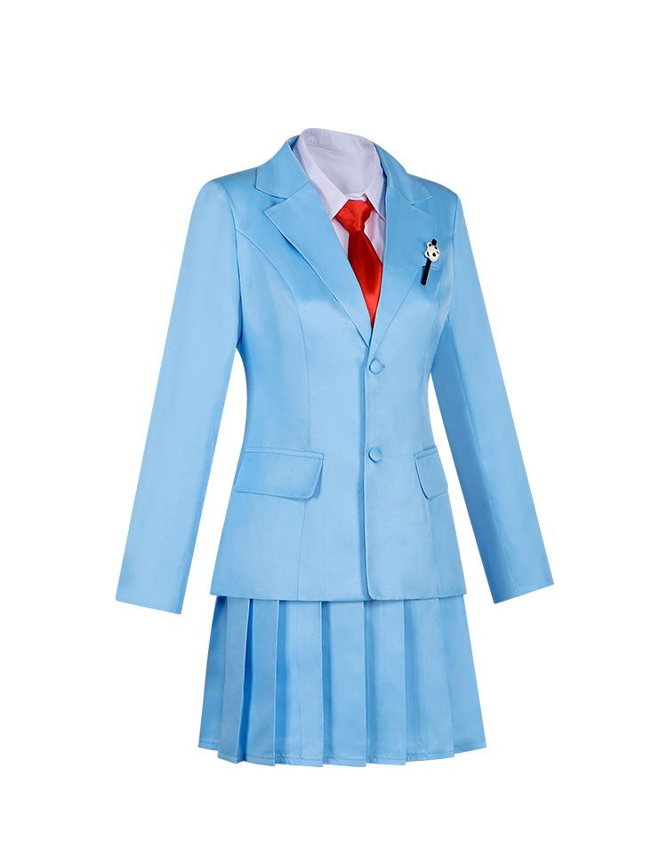Anime Skip and Loafer Mitsumi Iwakura-Shima Sousuke Cosplay Costume - Unisex Blue Polyester School Uniform with Costume Wigs 1, Do Not Bleach, Hand Wash Only, Hang Dry for Cosplay Party, Halloween, Only Wigs 1, Holiday
