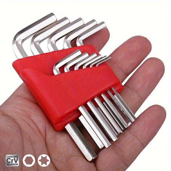 11 Piece Hex Wrench Set, Compact Portable Allen Key Tool Kit, Manual Hand Tools for DIY and Home Repair, Essential Hardware Accessories