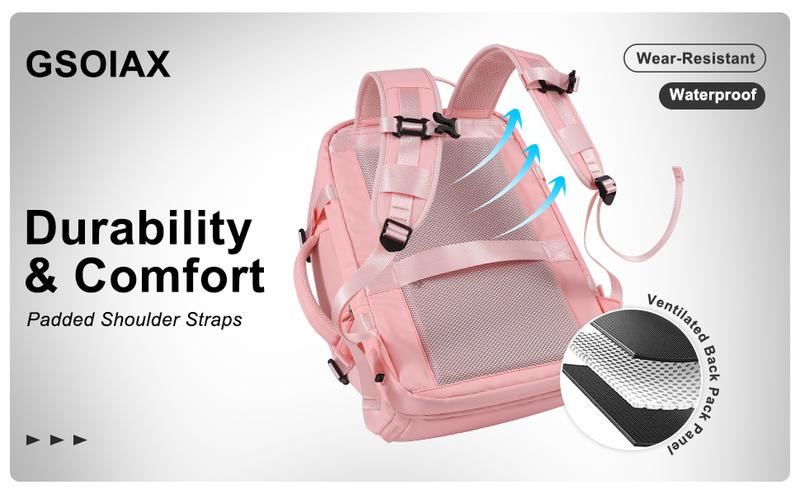 GSOIAX Waterproof Oil Resistant Stain Resistant Large Capacity Travel Backpack with Laptop Compartment Airline Approved Personal Item for Hiking Business Trips Weekend Getaways Holiday GiftFall Freshness Holidays Best Gift Ideas Valentine's Day Gift