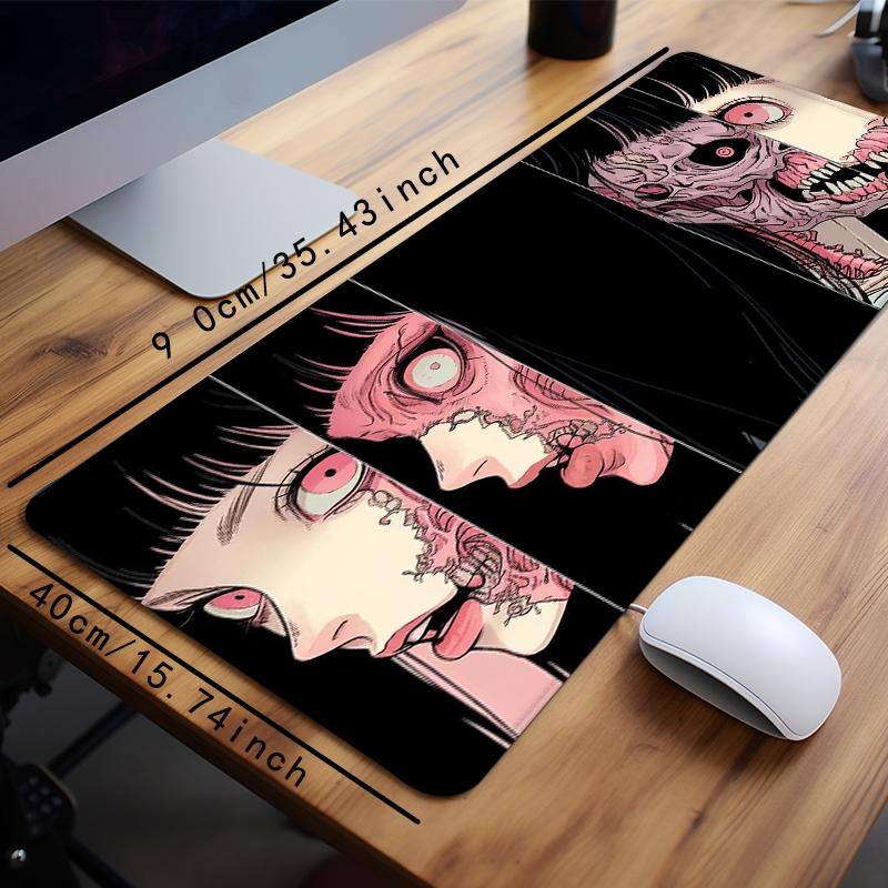 Anime Comic Face Pattern Mouse Pad, 1 Count Non-slip Large Keyboard Pad, Desk Mat for Home Office, Computer Accessories, Corporate Work Desk Accessories