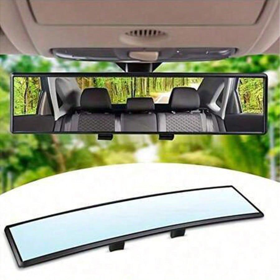 Wide-Angle Rectangular Rearview Mirror – Crystal-Clear Flat Mirror Lens, Universal Mounting, Easy Front-Mount Installation, Durable ABS Material, Enhanced Driving Safety