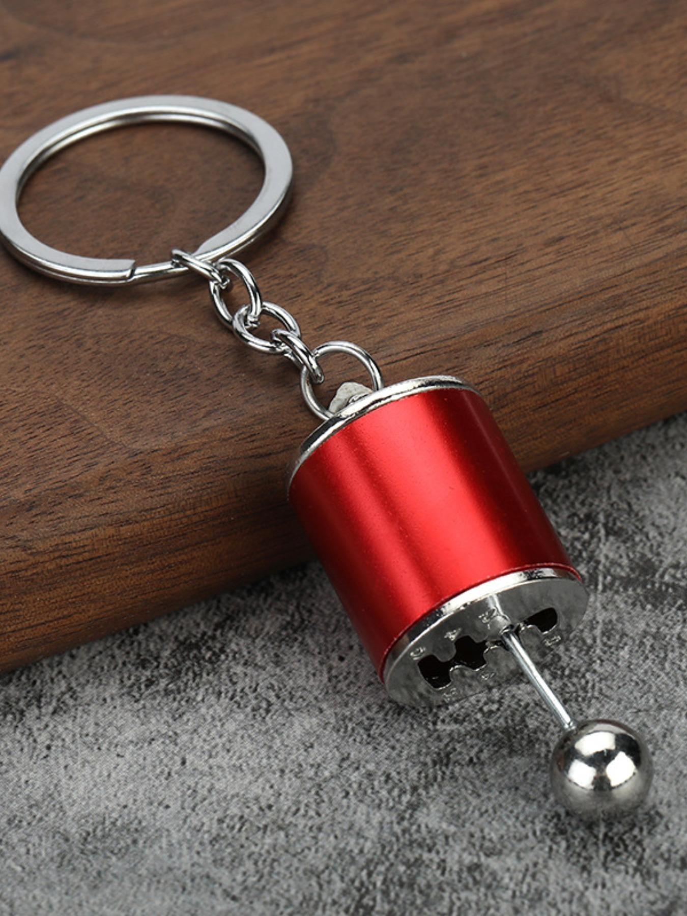 Wind Manual Transmission Keychain, Moveable Gear Head Pendant, Car Modification Culture, Unique Gift for Car Enthusiasts, Bag Charm, Car Key Chain